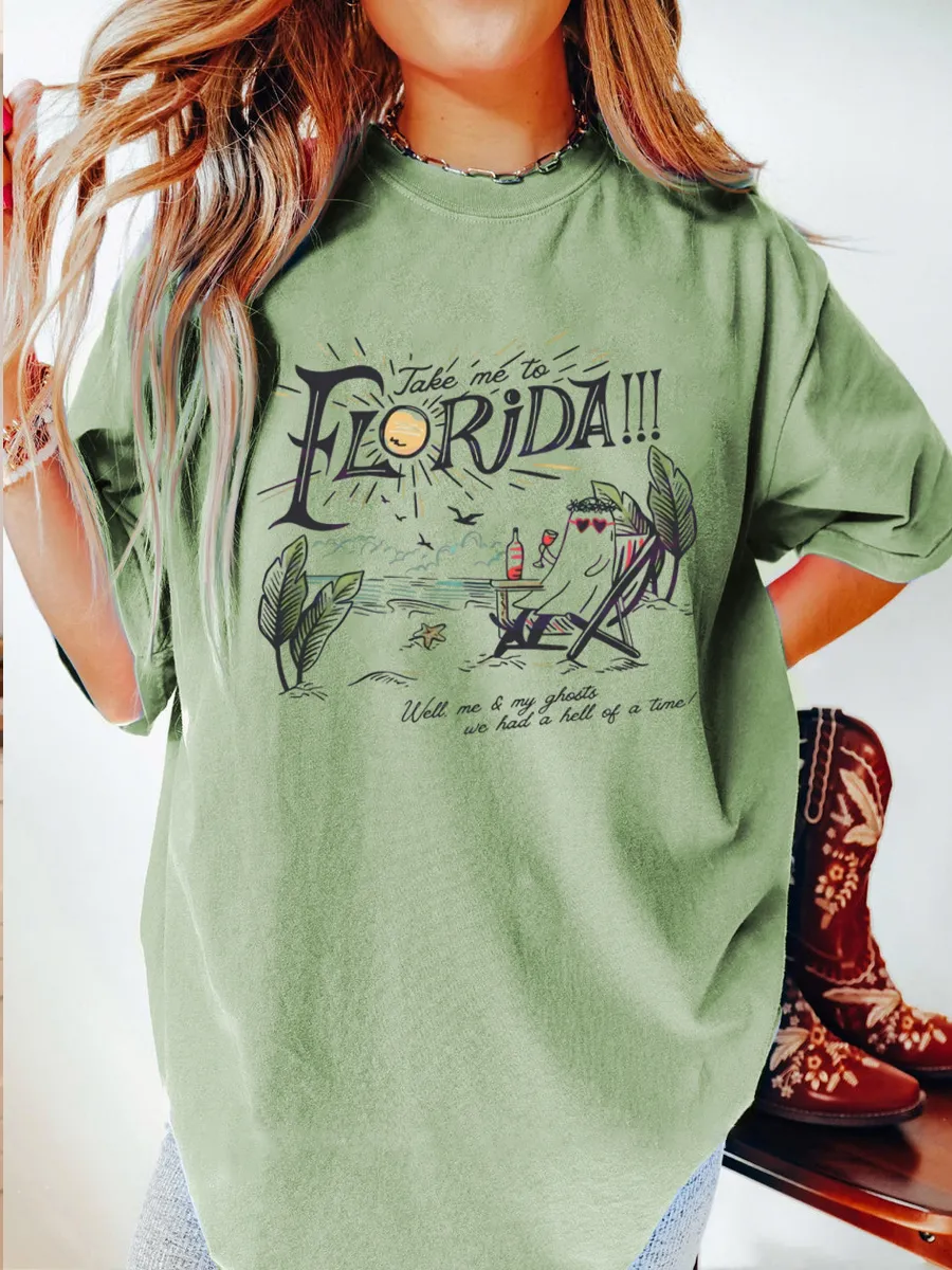 Vintage Take Me To Florida Oversize Graphic Tee