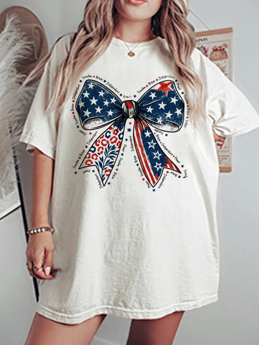 Vintage Power Freedom Brave Oversize Graphic Tee