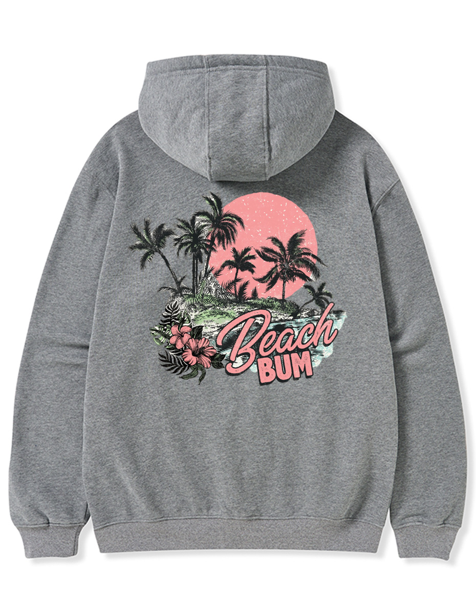 Vintage Beach Bum Zip Hoodie