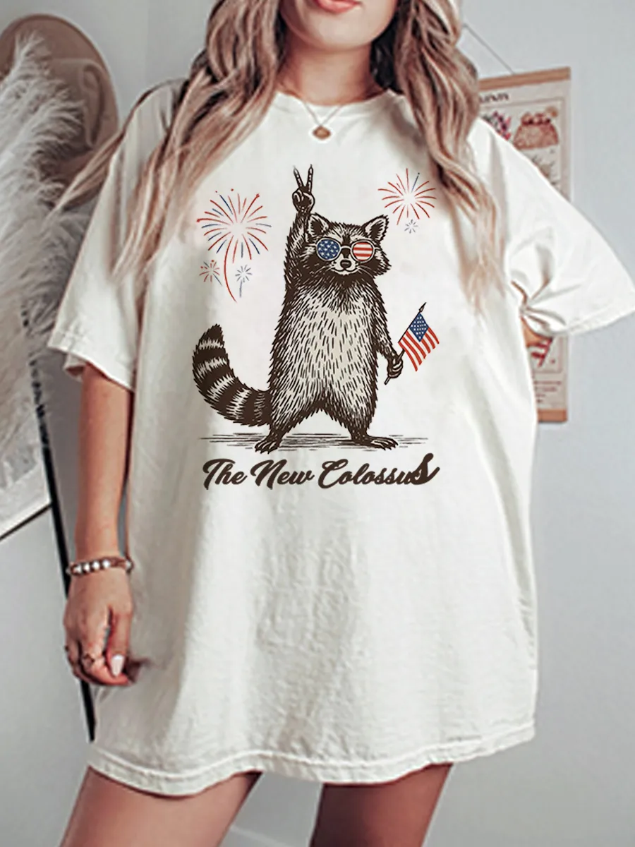 Vintage Raccoon Oversize Graphic Tee