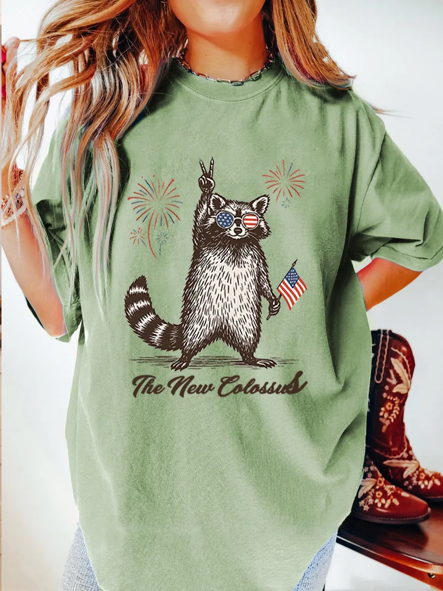 Vintage Raccoon Oversize Graphic Tee