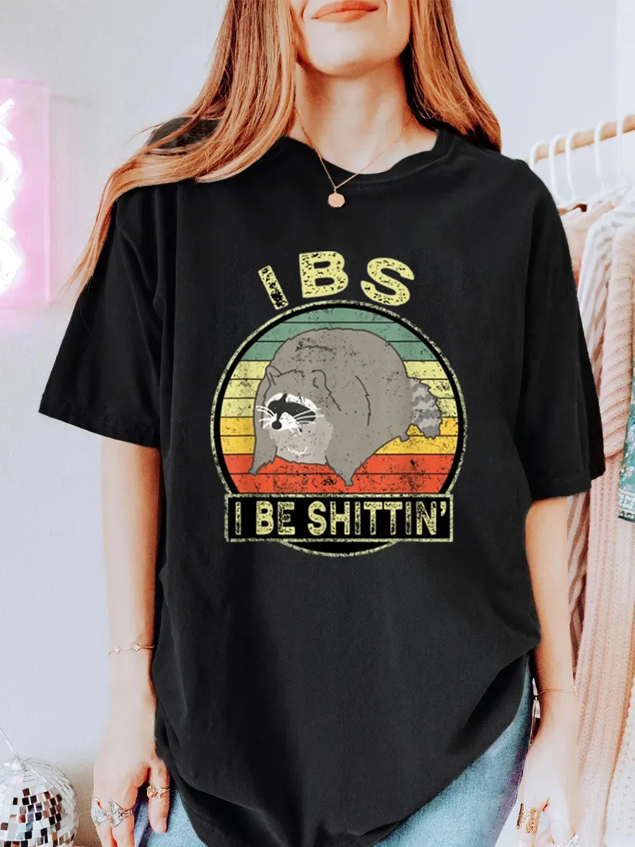 Vintage I Be Shittin' Oversize Graphic Tee