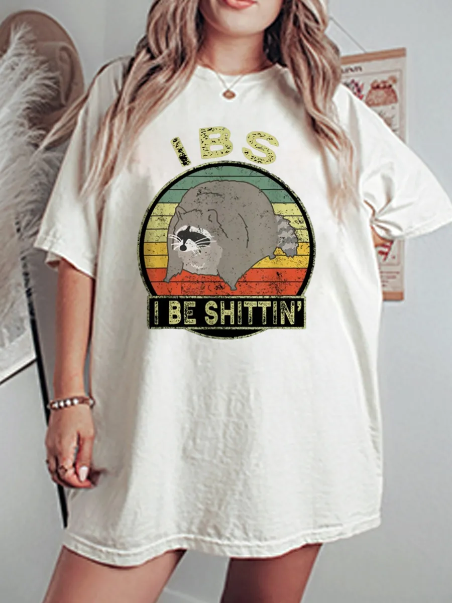 Vintage I Be Shittin' Oversize Graphic Tee