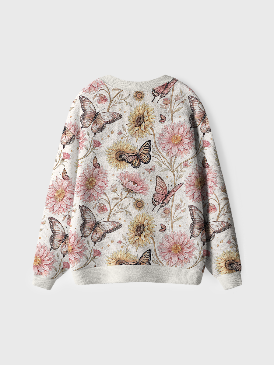 Vintage Flower Camera Cardigan Sweaters