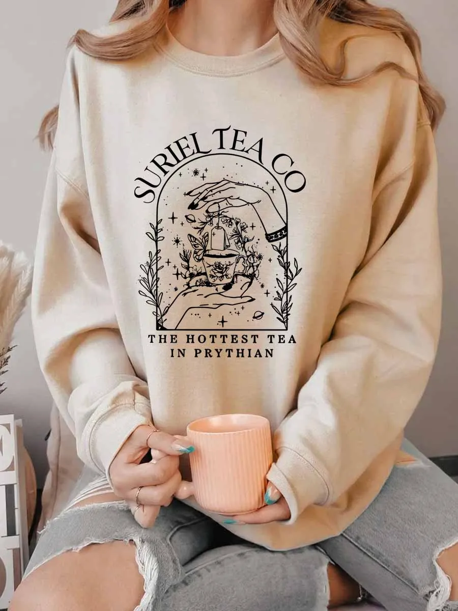 Vintage Suriel Tea Co Oversize Graphic Sweatshirt