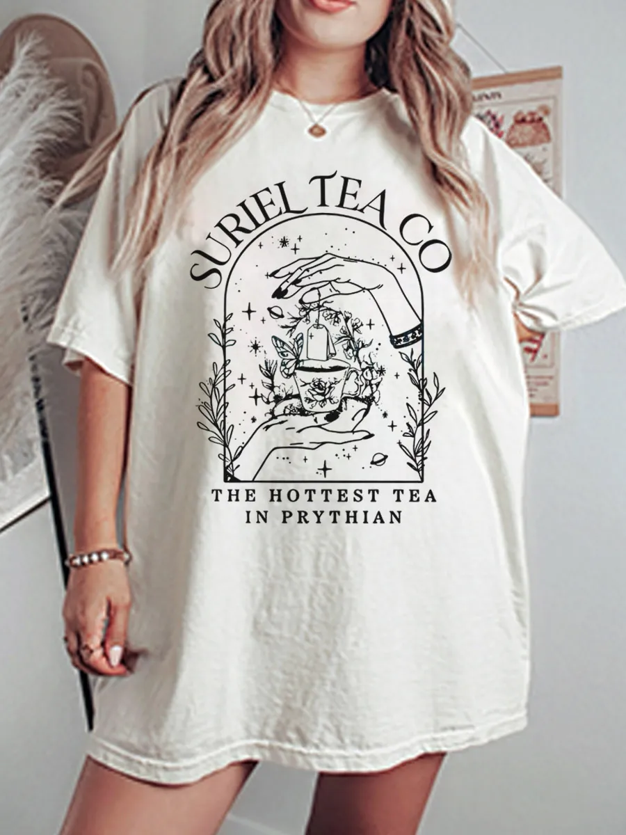 Vintage Suriel Tea Co Oversize Graphic Tee