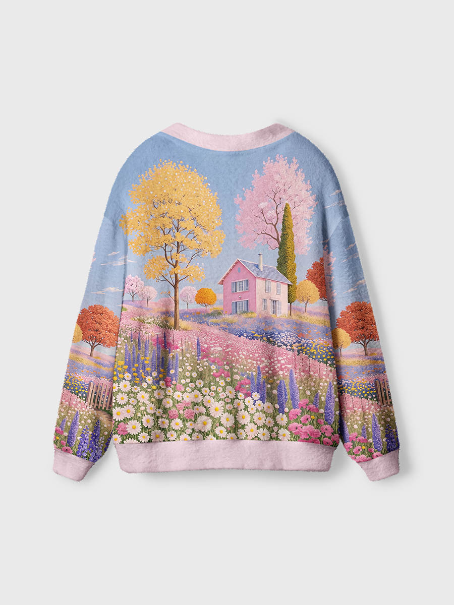 Vintage Fairytale Dreamy Landscape Cardigan Sweaters