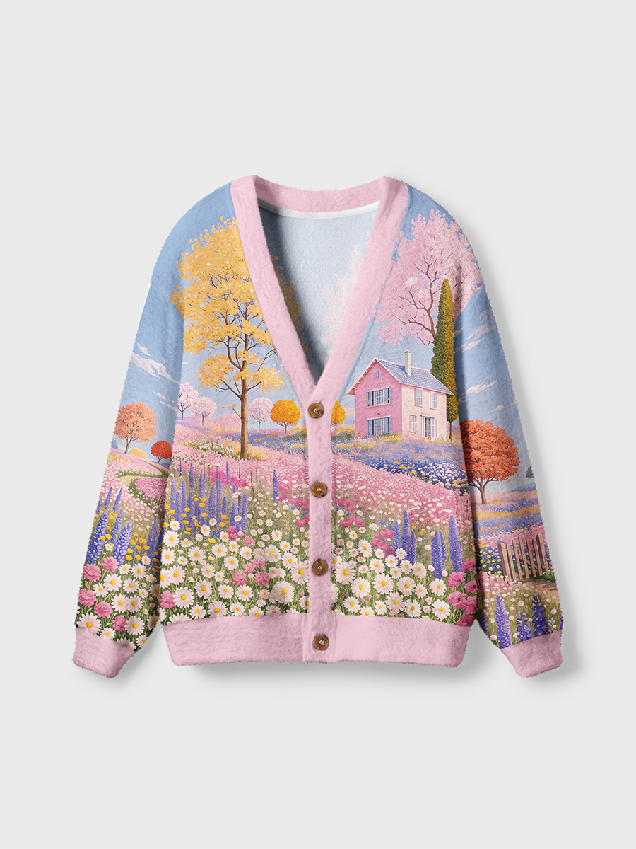 Vintage Fairytale Dreamy Landscape Cardigan Sweaters