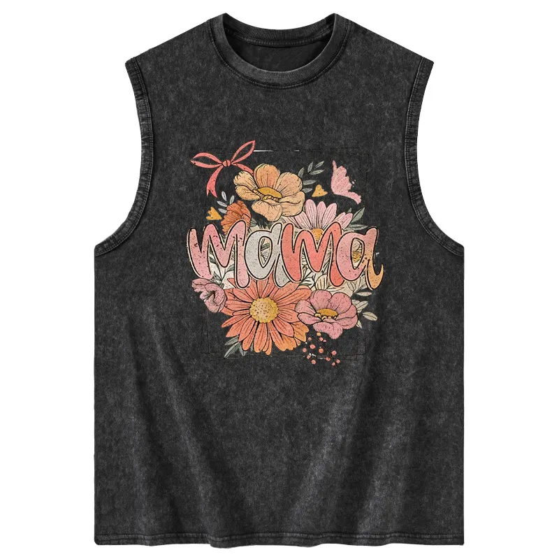 Vintage Floral Mama Washed Tank
