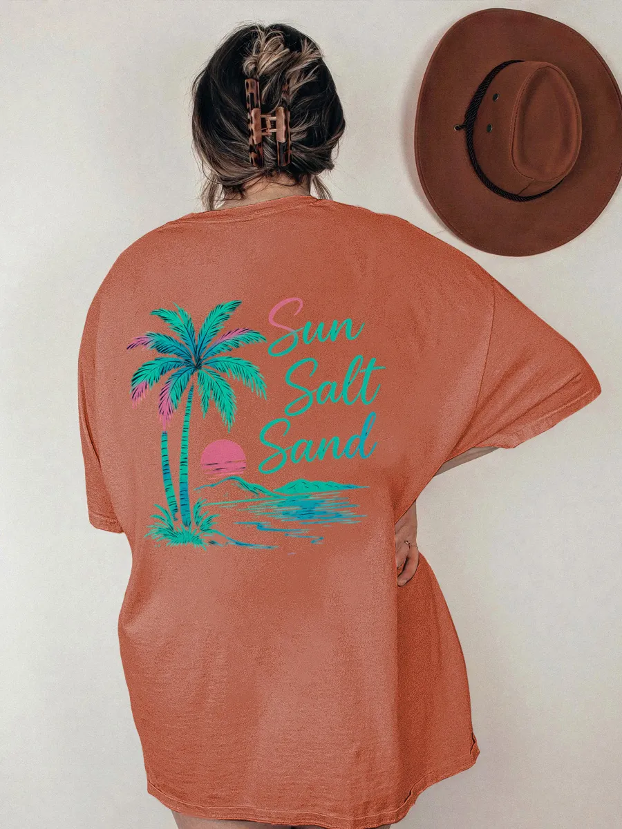 Vintage Sun Salt Sand Oversize Graphic Tee