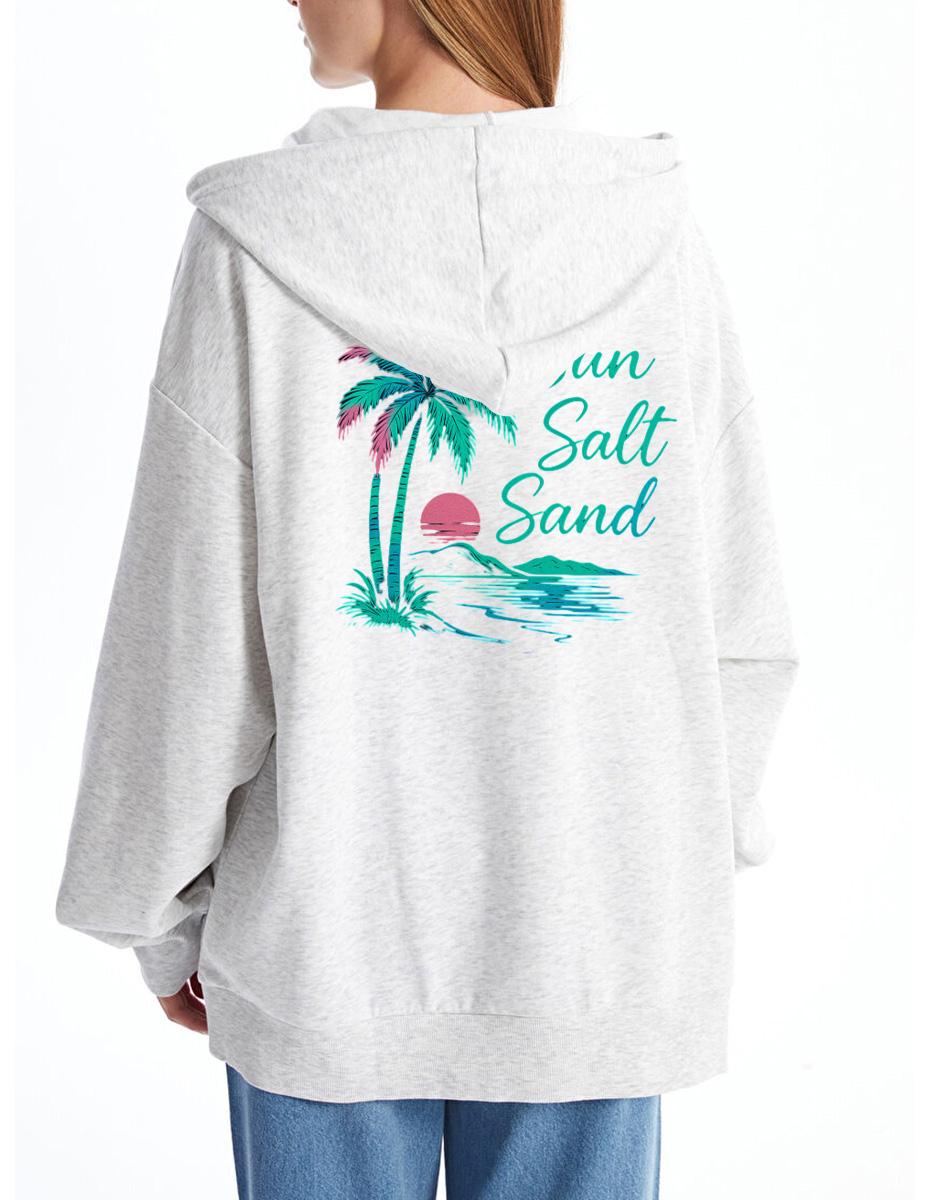 Vintage Sun Salt Sand  Zip Hoodie