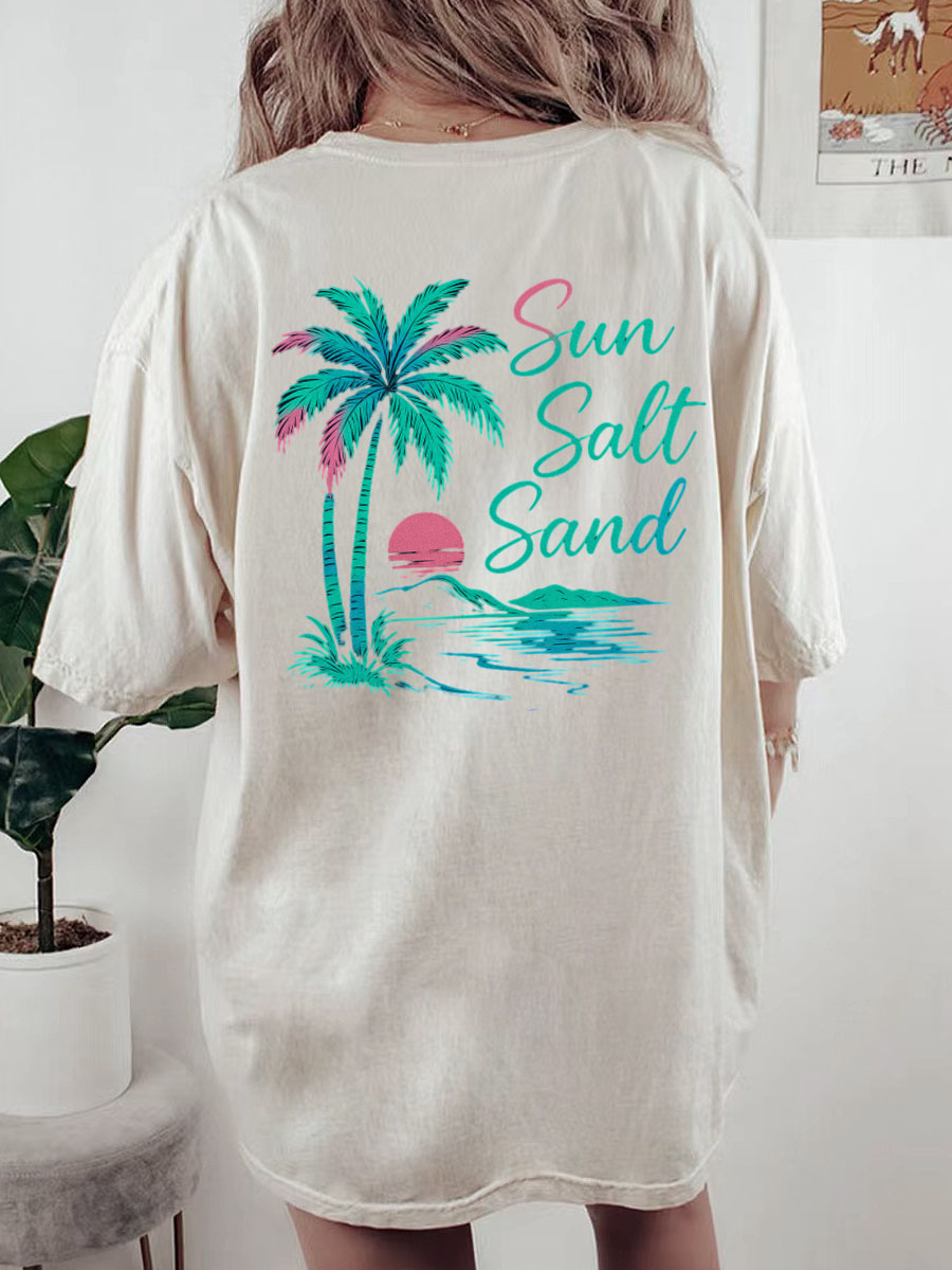 Vintage Sun Salt Sand Oversize Graphic Tee
