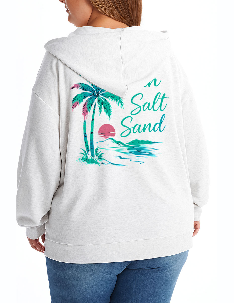 Vintage Sun Salt Sand  Zip Hoodie
