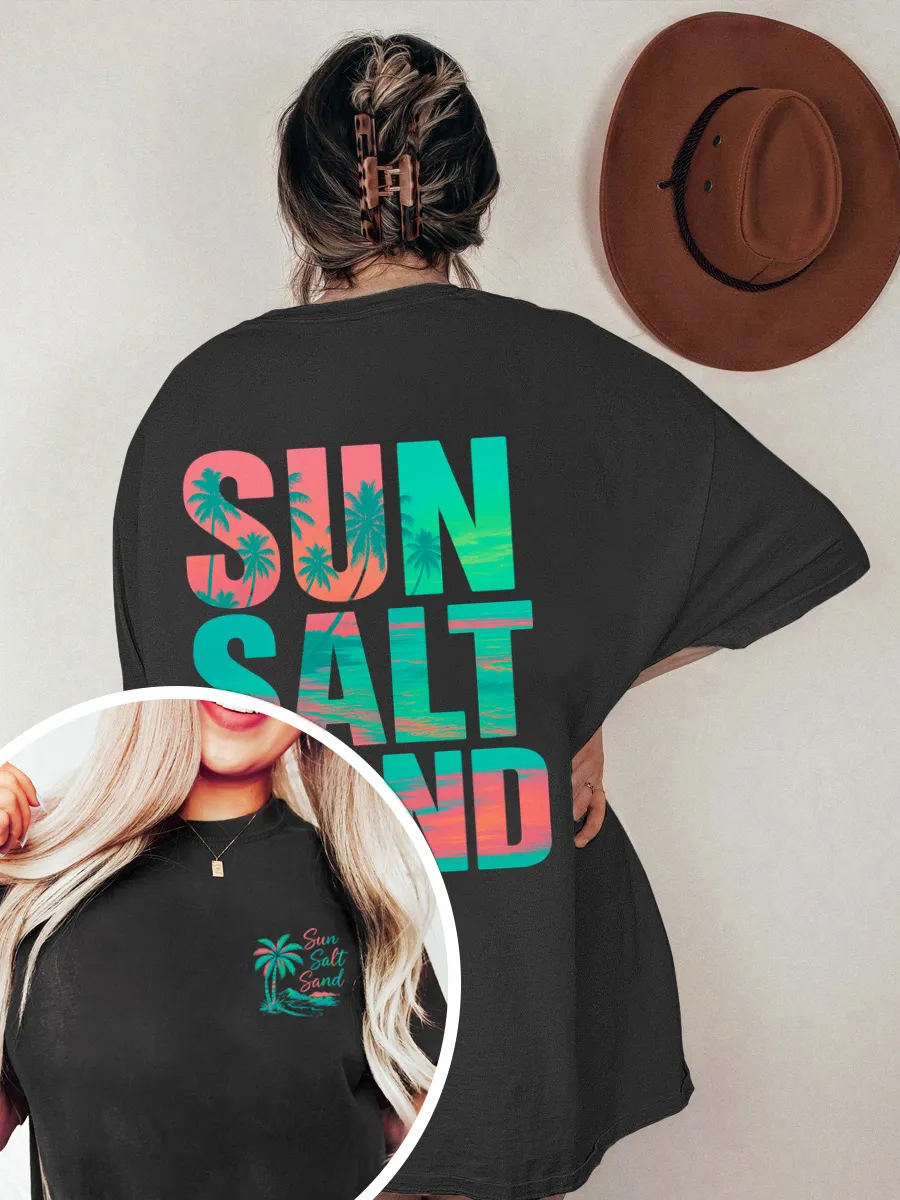 Vintage Sun Salt Sand Oversize Graphic Tee