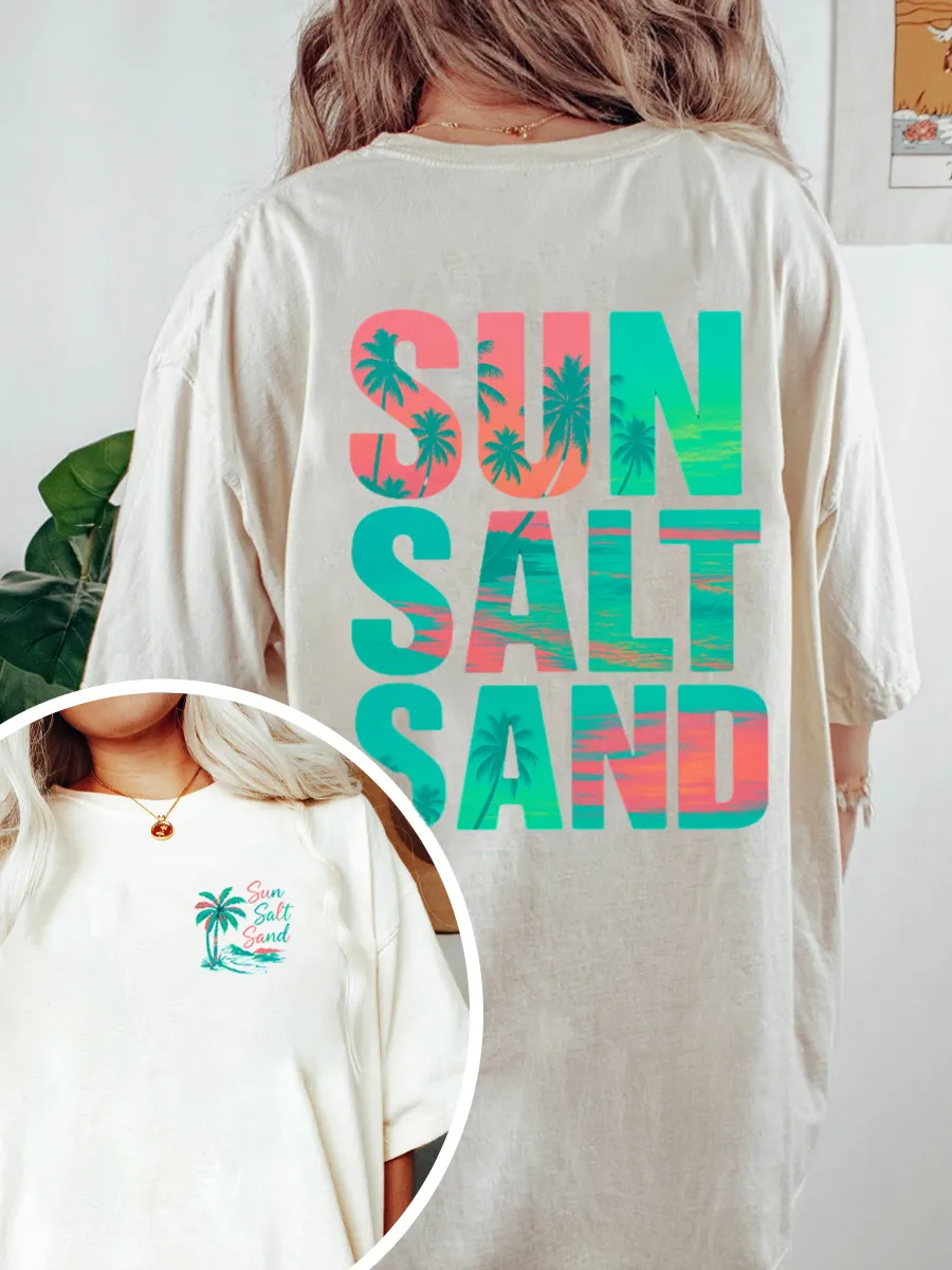 Vintage Sun Salt Sand Oversize Graphic Tee