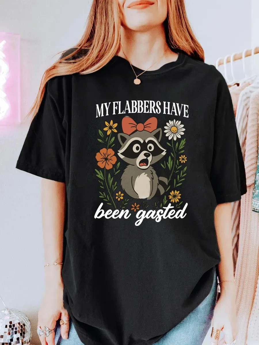 Vintage Sarcastic Raccoon Humor Oversize Graphic Tee