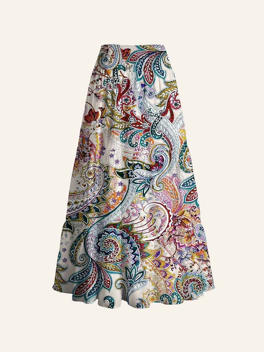Bohemian Paisley Convertible Maxi Skirts