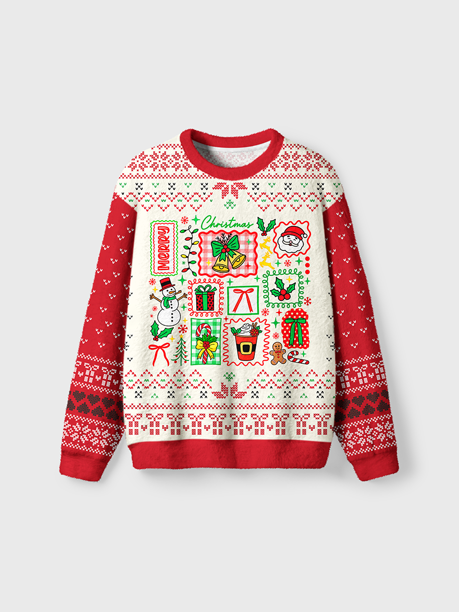 Vintage Cartoon Christmas Ugly Sweater