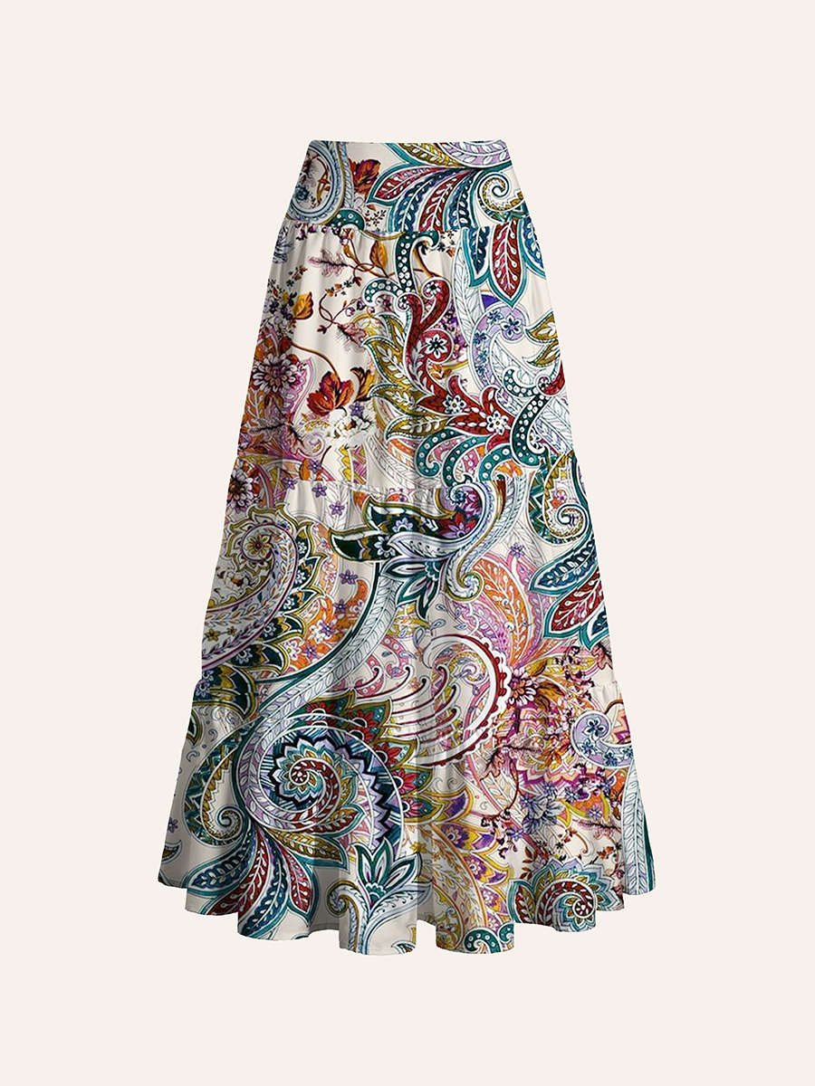 Bohemian Paisley Convertible Maxi Skirts