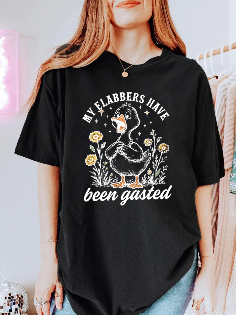 Vintage Sarcastic Goose Humor Oversize Graphic Tee