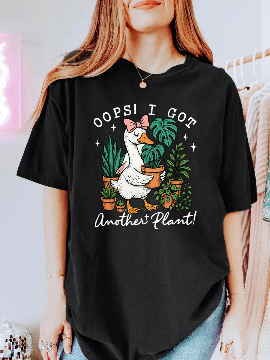Vintage Sarcastic Goose Humor Oversize Graphic Tee