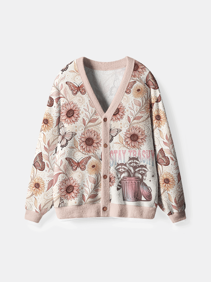 Vintage Stay Trashy Cardigan Sweaters