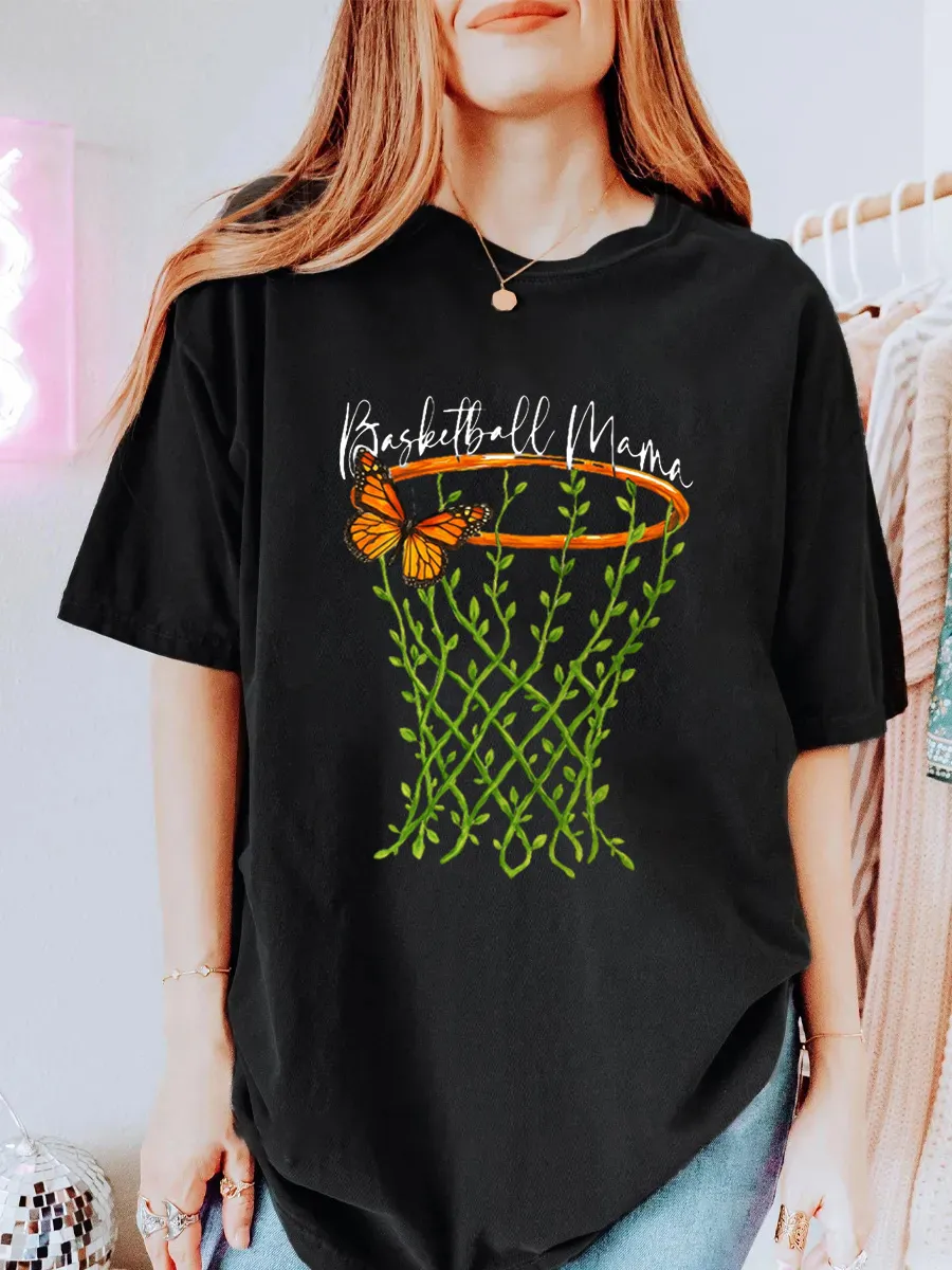 Vintage Basketball Mama Oversize Graphic Tee