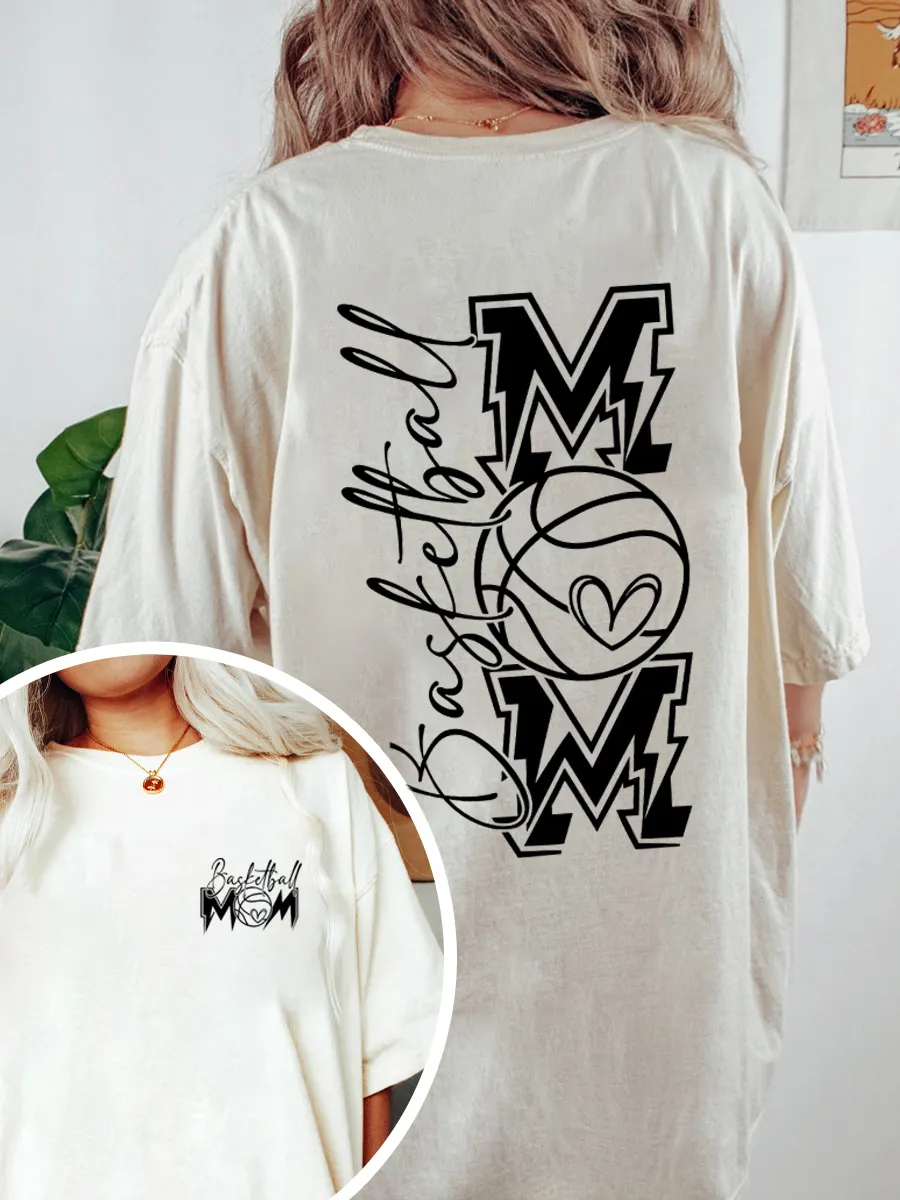 Vintage Basketball Mama Oversize Graphic Tee