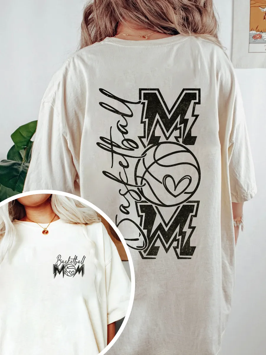 Vintage Basketball Mama Oversize Graphic Tee