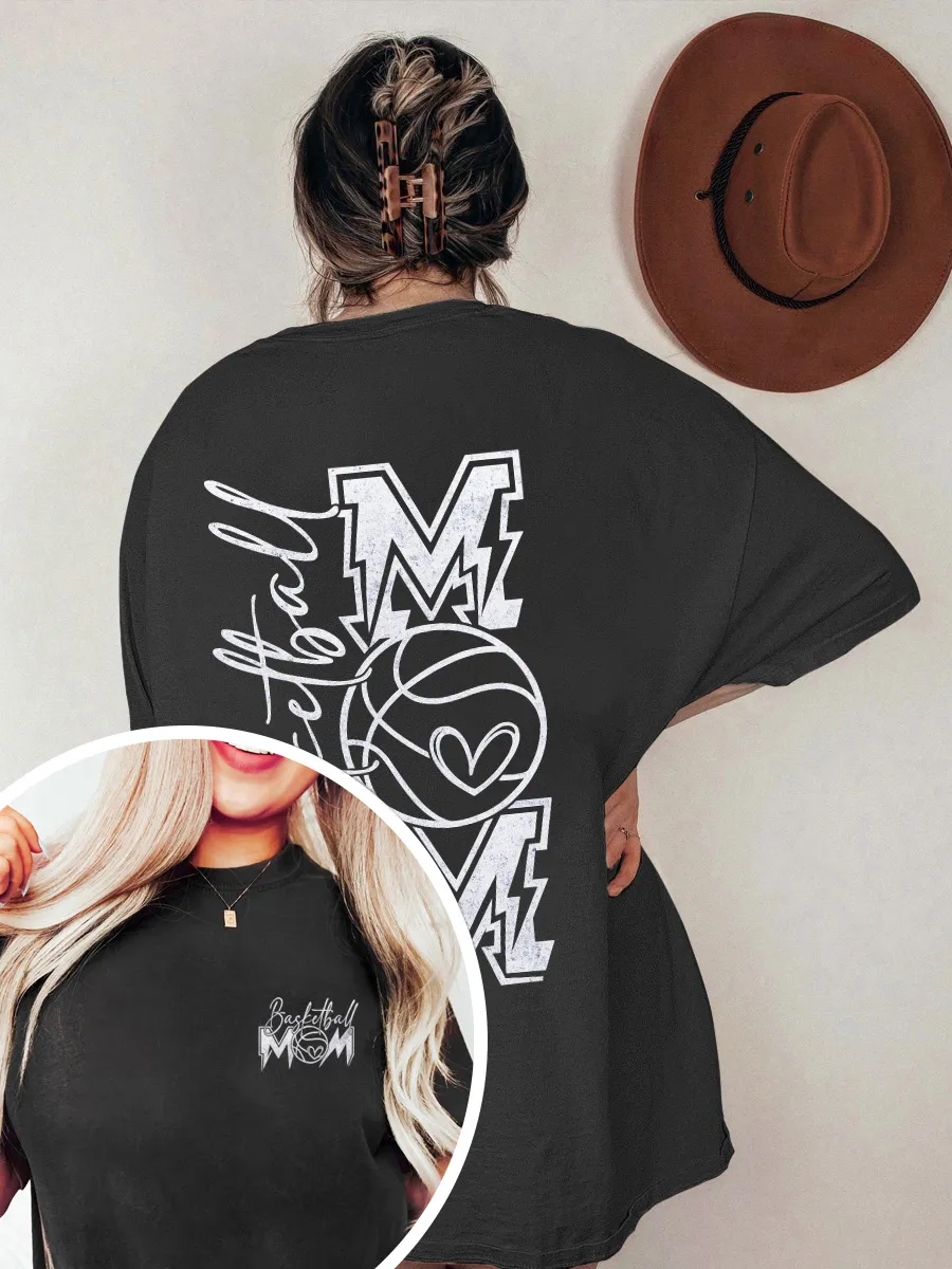 Vintage Basketball Mama Oversize Graphic Tee