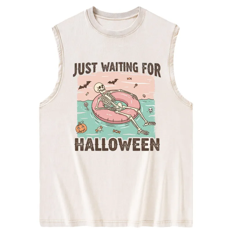 Vintage Just Waiting For Halloween Washed Tank