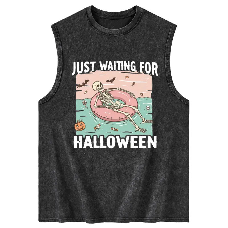 Vintage Just Waiting For Halloween Washed Tank