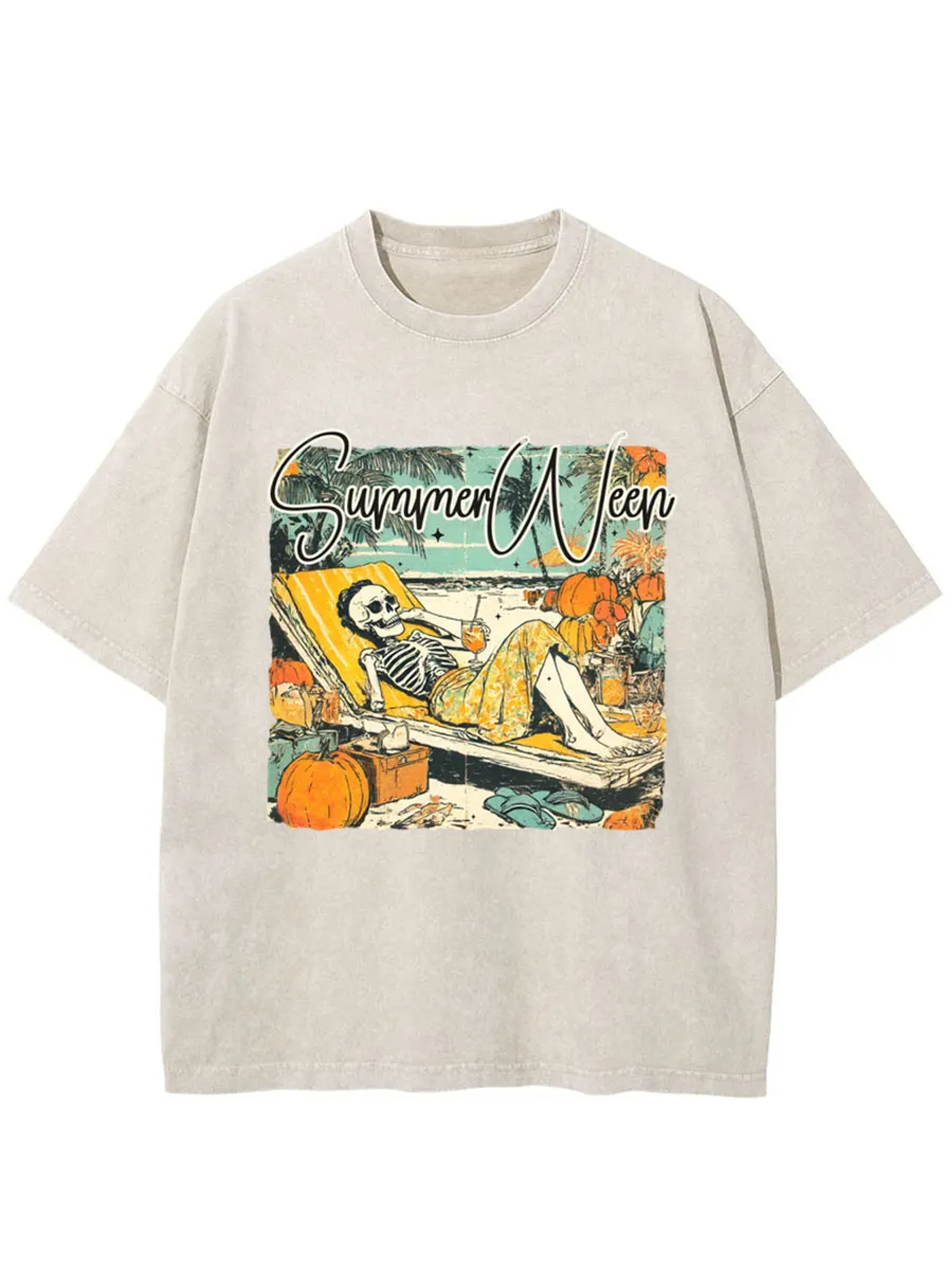Vintage Summerween Oversize Washed T-Shirt