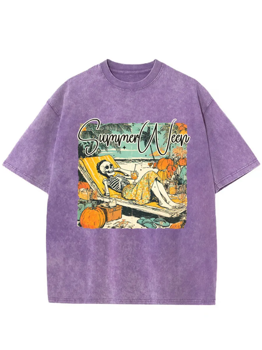 Vintage Summerween Oversize Washed T-Shirt