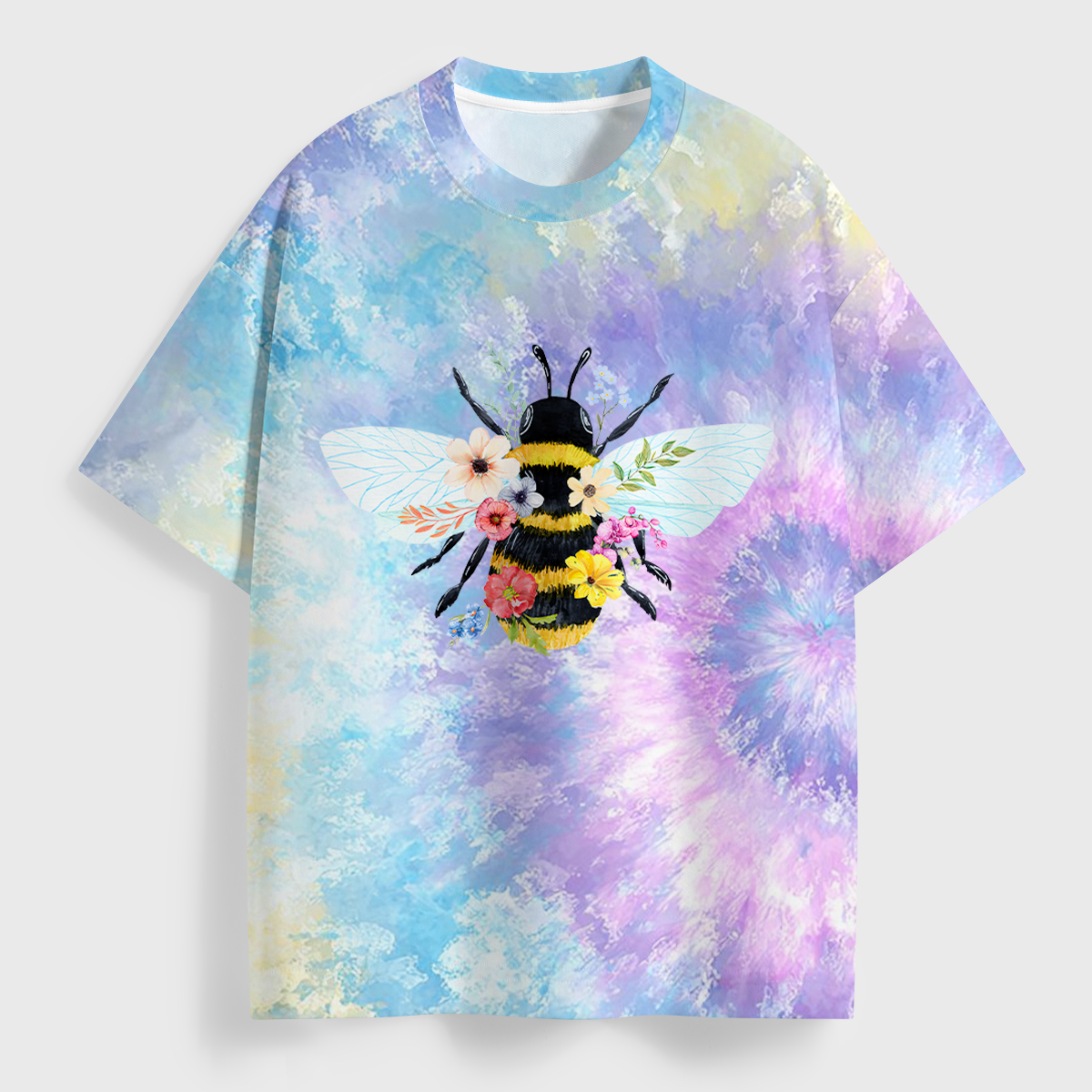 Vintage Bee Wildflower All Over Print T-Shirt