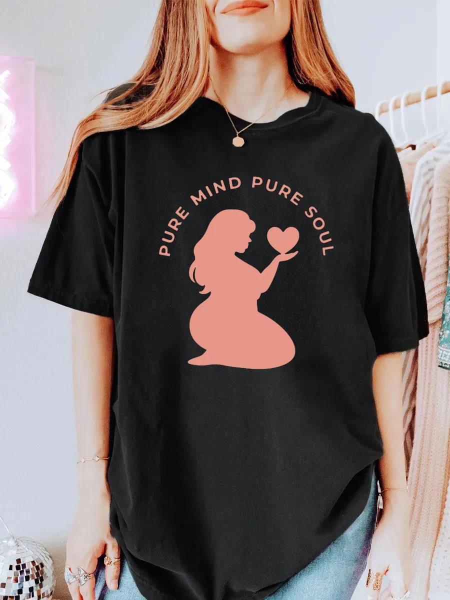 Vintage Pure Mind Pure Soul Oversize Graphic Tee