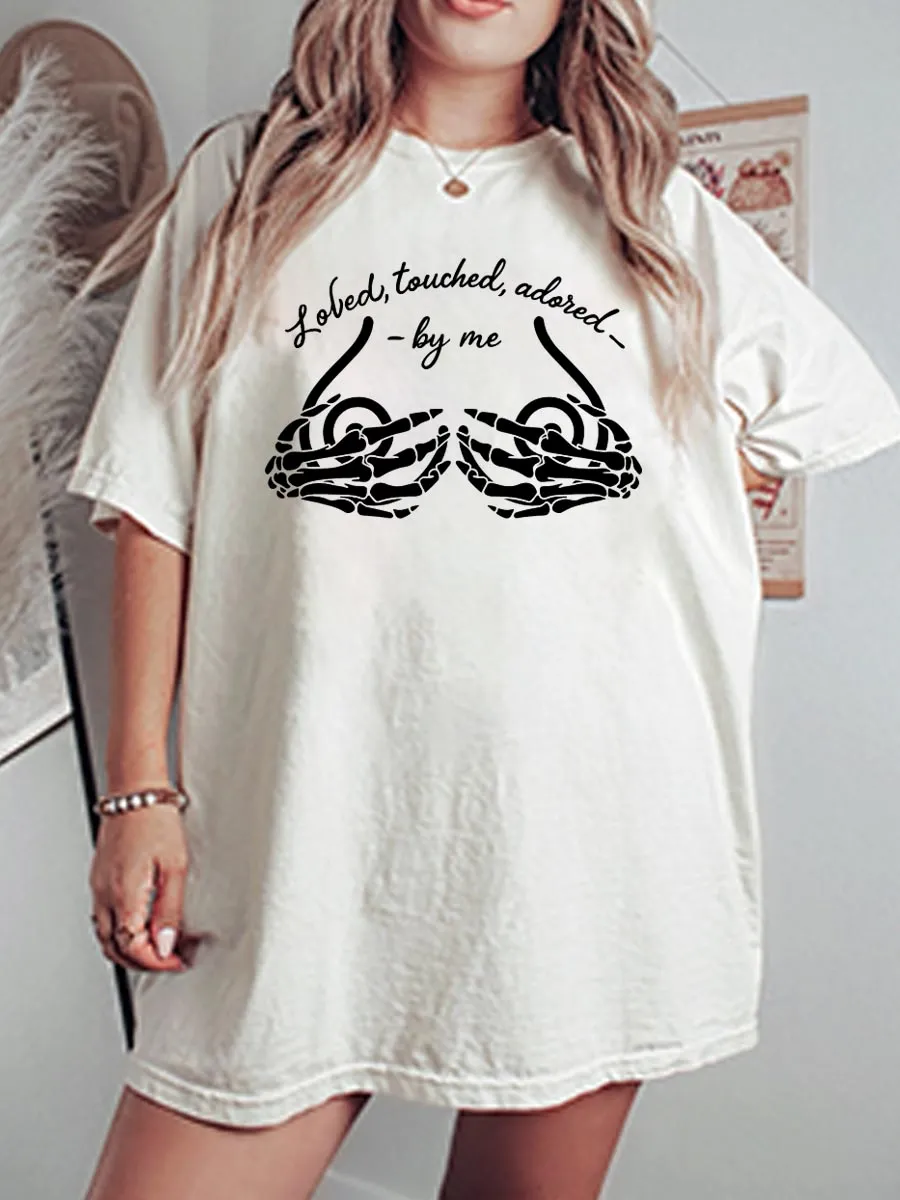 Vintage Loved,Touched Oversize Graphic Tee