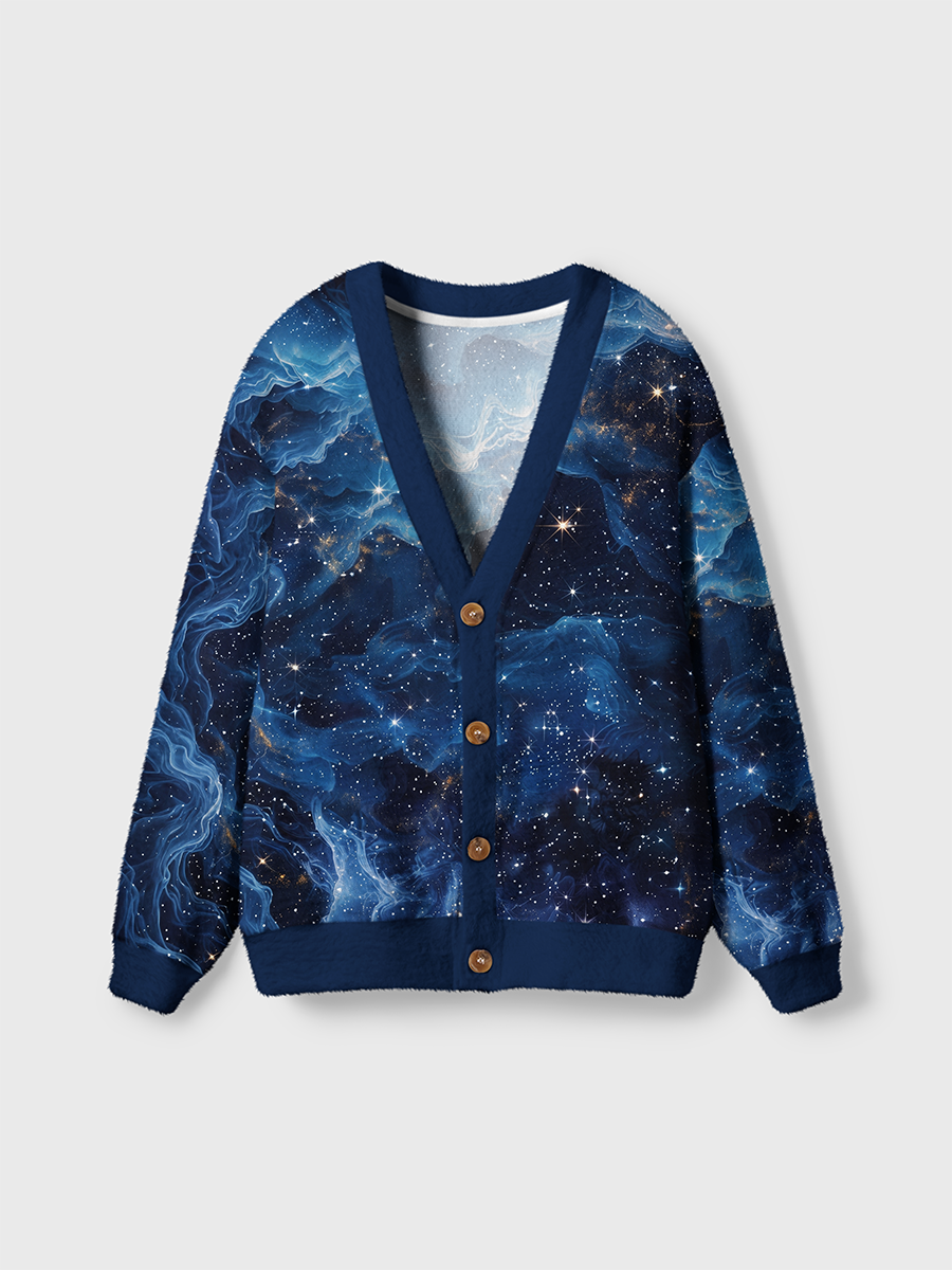 Vintage Mysterious Cosmic Starry Sky Cardigan Sweaters