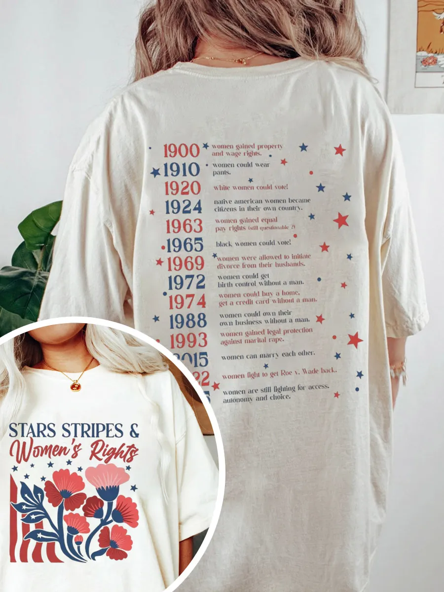 Vintage Stars Stripes Oversize Graphic Tee