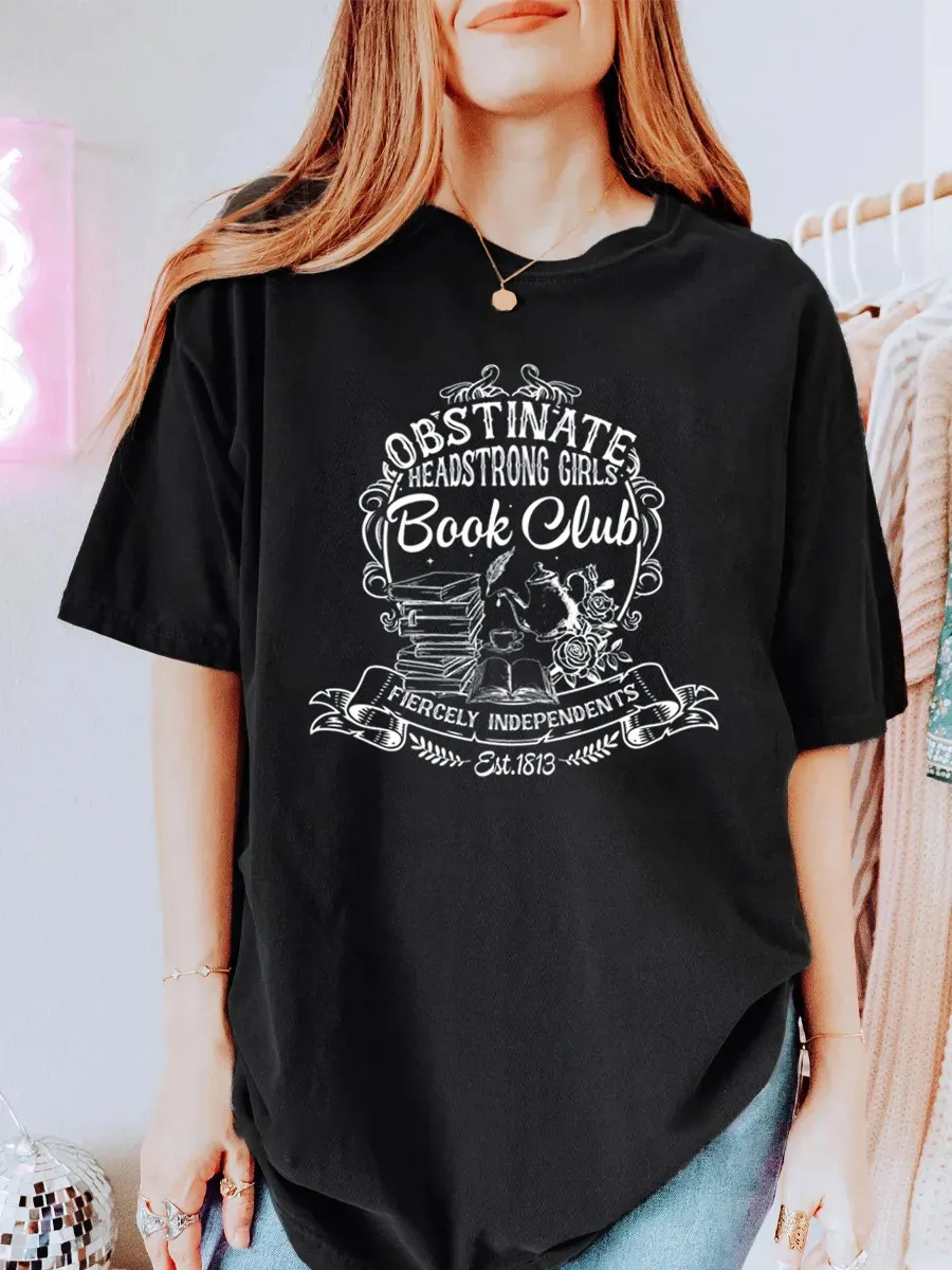 Vintage Feminist Book Oversize Graphic Tee