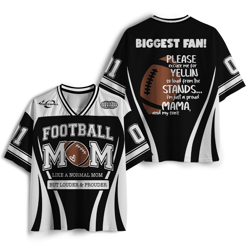 Vintage  Football Mom Mesh Jersey