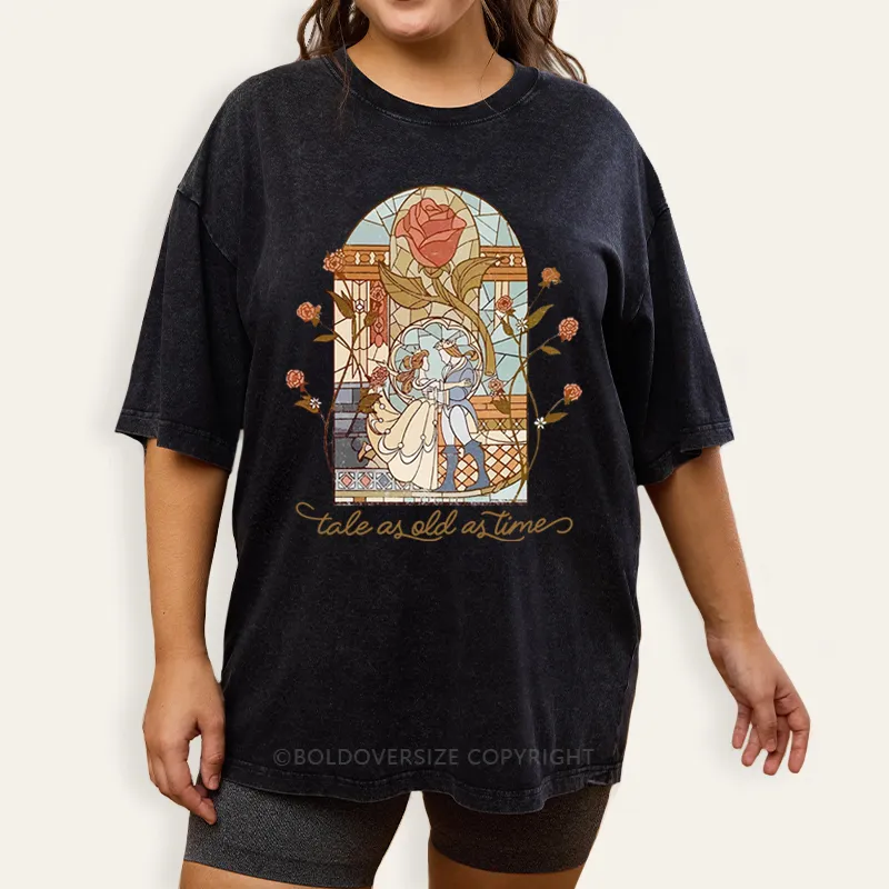 Vintage A Tale As Old As Time Washed T-Shirt
