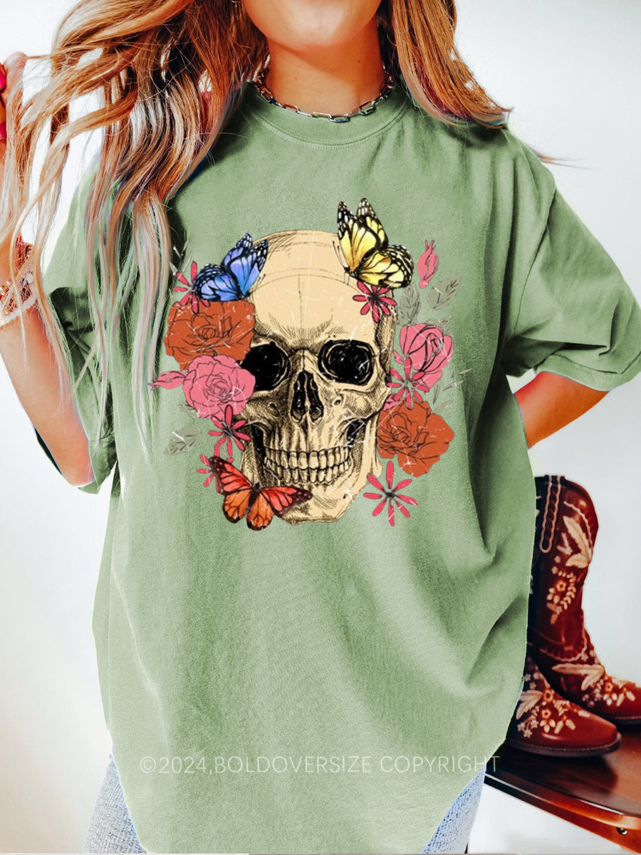 Vintage Bloom Skull Tee
