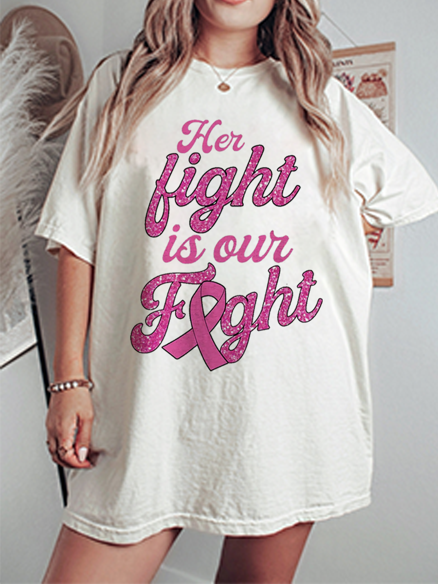 Vintage Her Fight Is Our Fight Oversize Graphic Tee