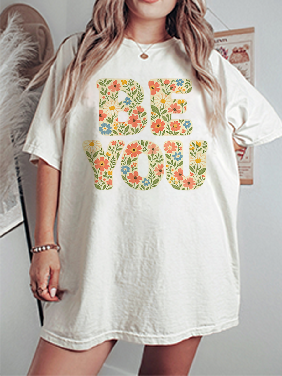 Vintage Be You Oversize Graphic Tee