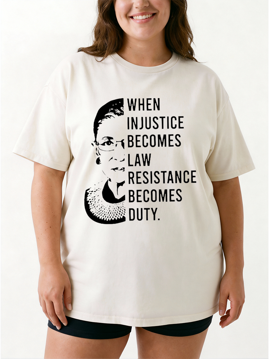 Vintage Girl Power Oversize Graphic Tee