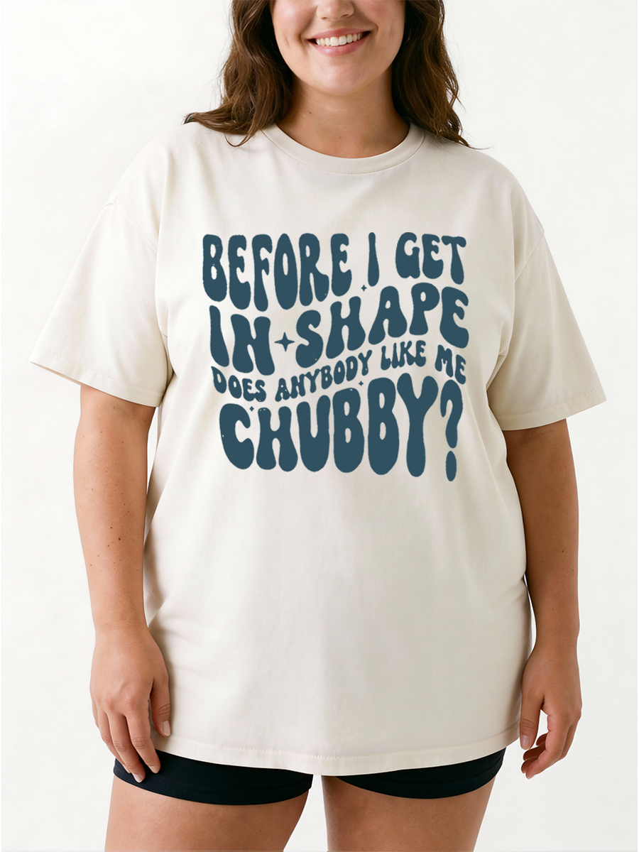 Vintage Does Anybody Like Me Chubby Oversize Graphic Tee