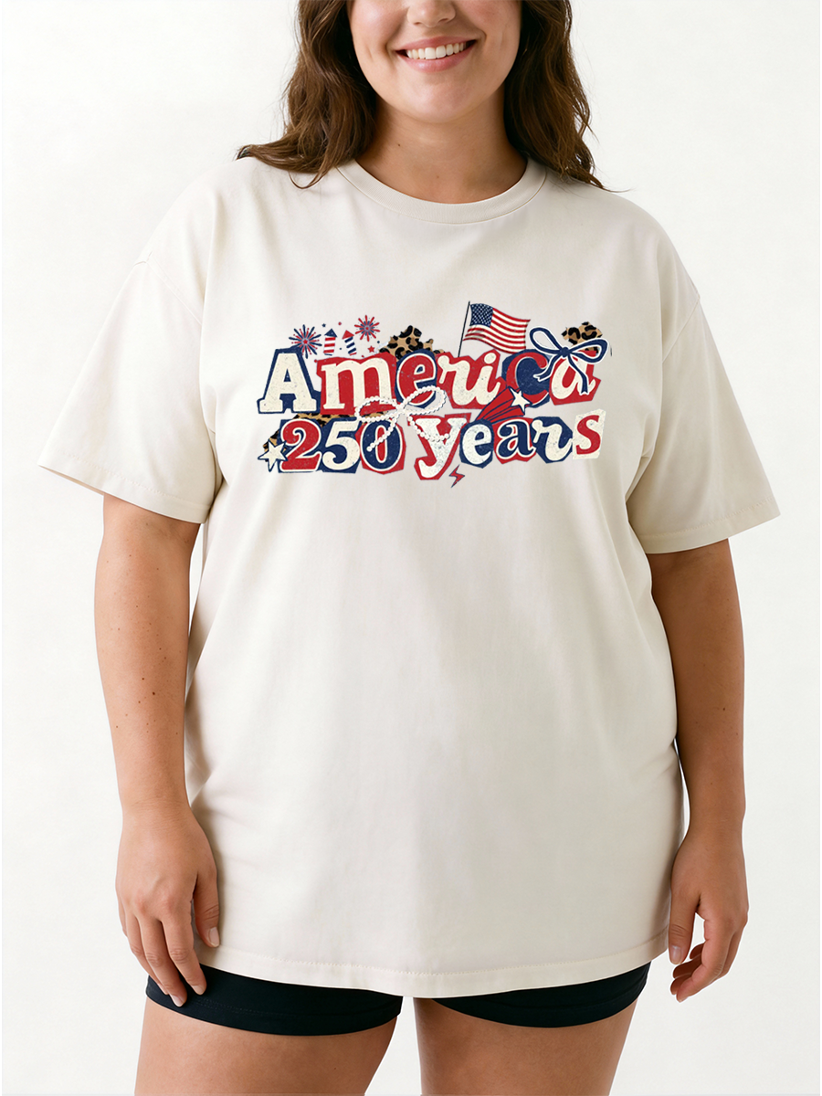 Vintage America 250 Years Oversize Graphic Tee
