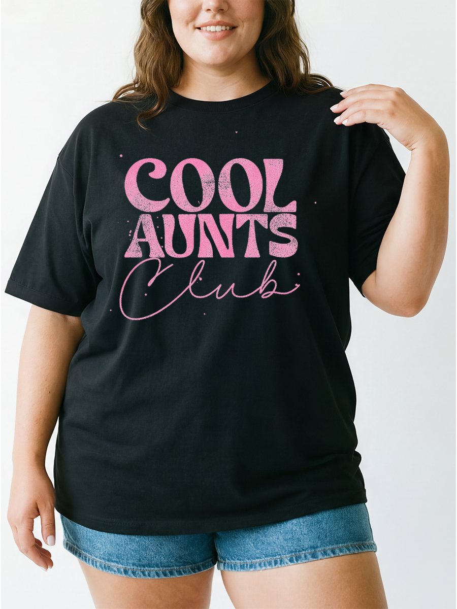 Vintage Cool Aunts Club Oversize Graphic Tee