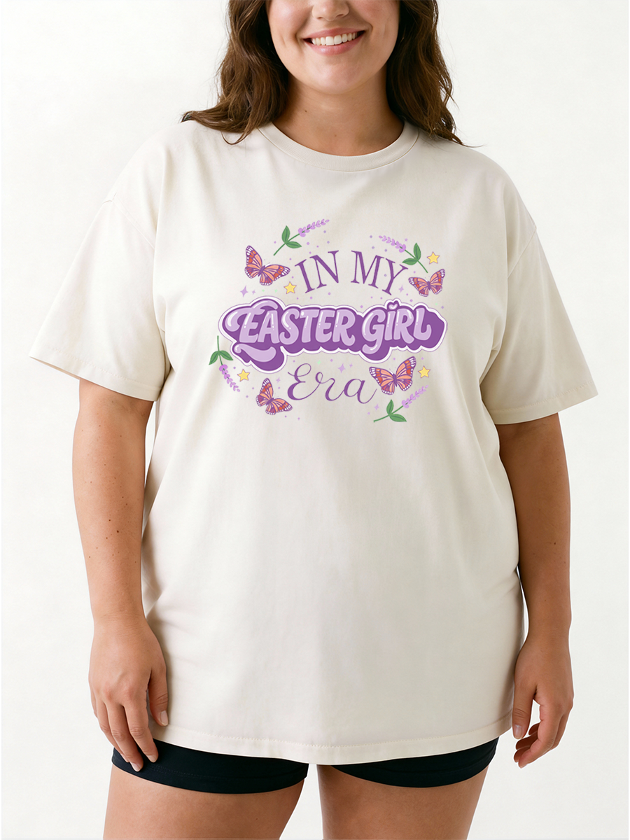 Vintage In My Easter Girl Era Oversize Graphic Tee